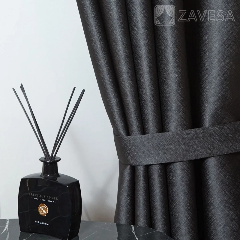 Комплект штор / Светонепроницаемые портьеры /Шторы для комнаты / шторы блэкаут 100% на шторной ленте 2 Черный Комплект штор / Светонепроницаемые портьеры /Шторы для комнаты / шторы блэкаут 100% на шторной ленте 2 Черный