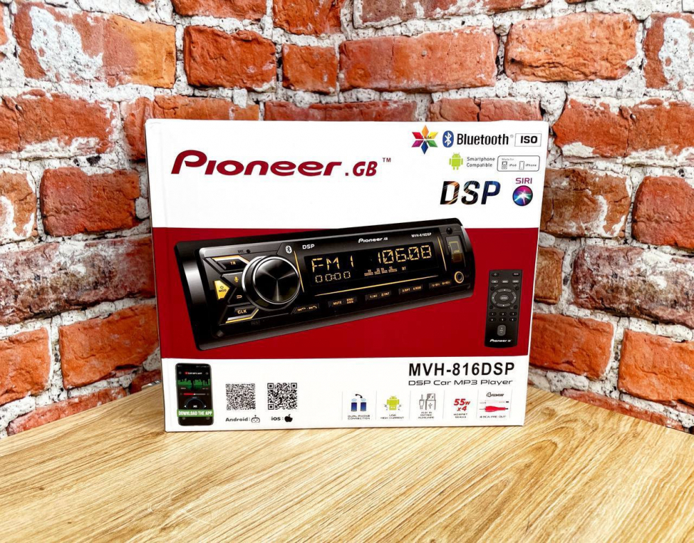 Магнитола  Pioneer.GB MVH-816DSP