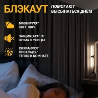 Комплект штор / Светонепроницаемые портьеры /Шторы для комнаты / шторы блэкаут 100% на шторной ленте 2 Голубой